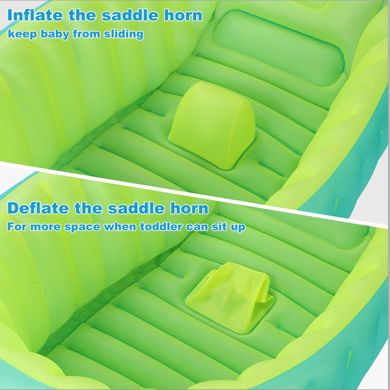 Miniatura 3 de Bañera inflable para bebé, bañera Boysea para niños pequeños con cuerno antideslizante que ayuda a los bebés a los niños pequeños, lavabo de ducha