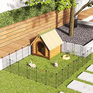 HOMIDEC Pet Playpen,Small Animals Cage DIY Wire Portable Yard Fence with Door for Indoor/Outdoor Use,Puppies,Kitties,Bunny,Turtle 48″ x 24″ x 16″