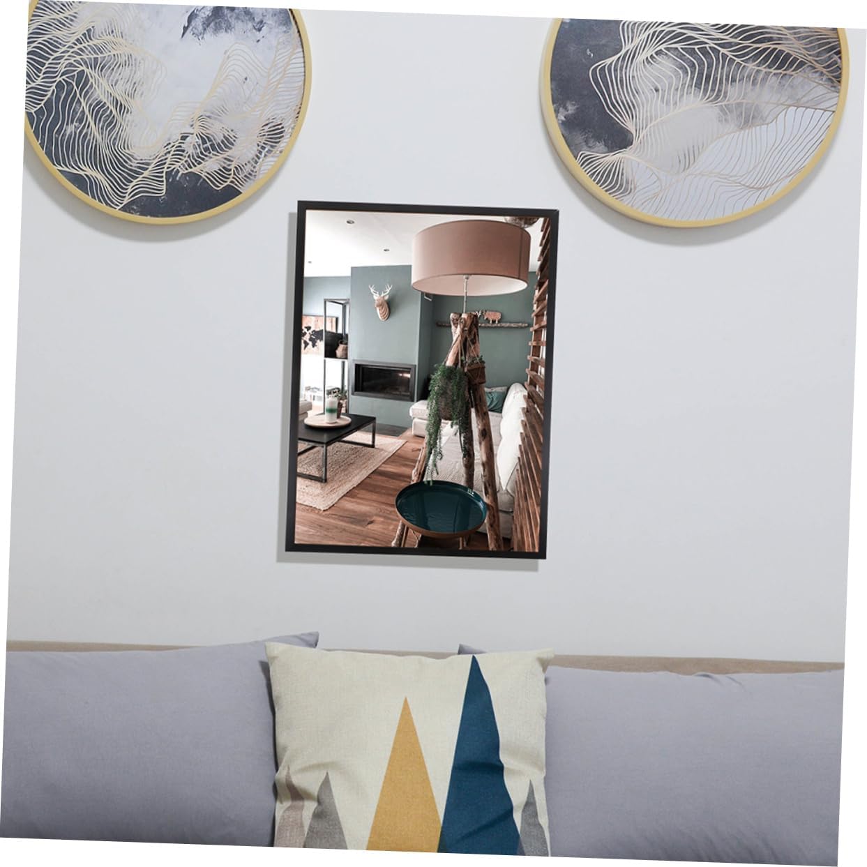 Amosfun 2Pcs Picture Frame with Edge Design for Wall Mounting and Tabletop Display Poster Holder for Photos and Artwork Finish