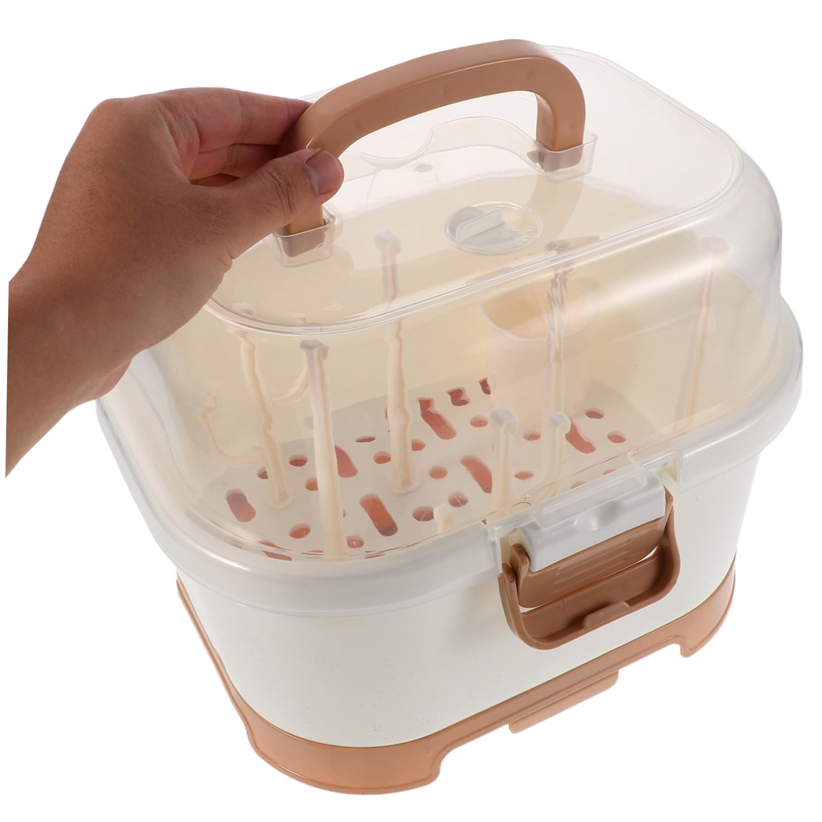 HANABASS Compatto con Organizer e Scolabiberon Portatile per Cucina e Contenitore Resistente per Essenziali Alimentazione Bebè