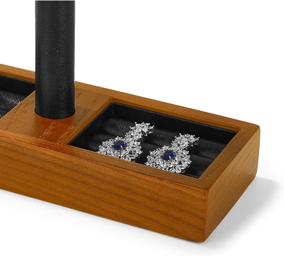 ファッションウォッチディスプレイスタンド ウォールナット 多機能収納スタンド 2～4人用 (グレー)