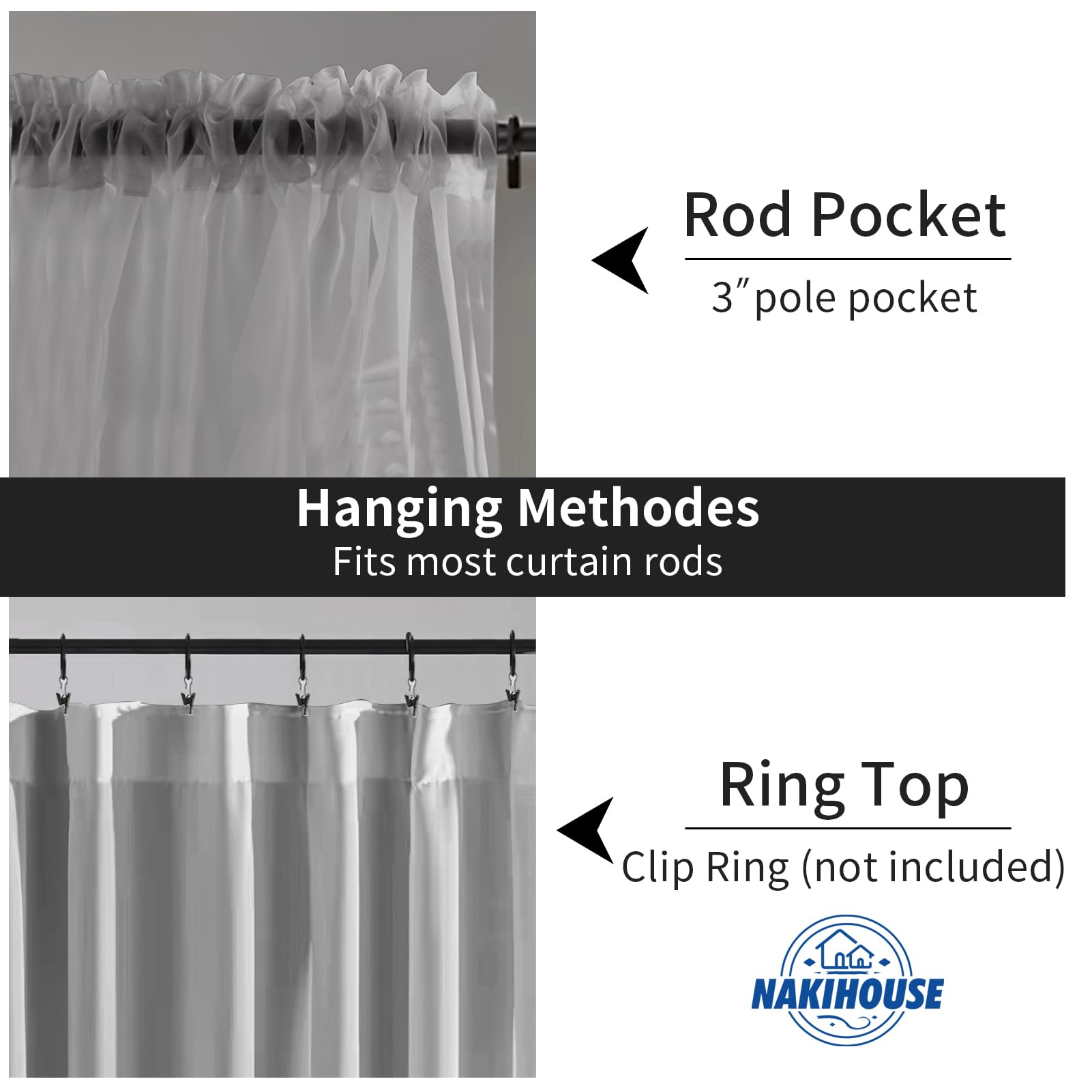 NAKIHOUSE Voile Curtain - Image 3