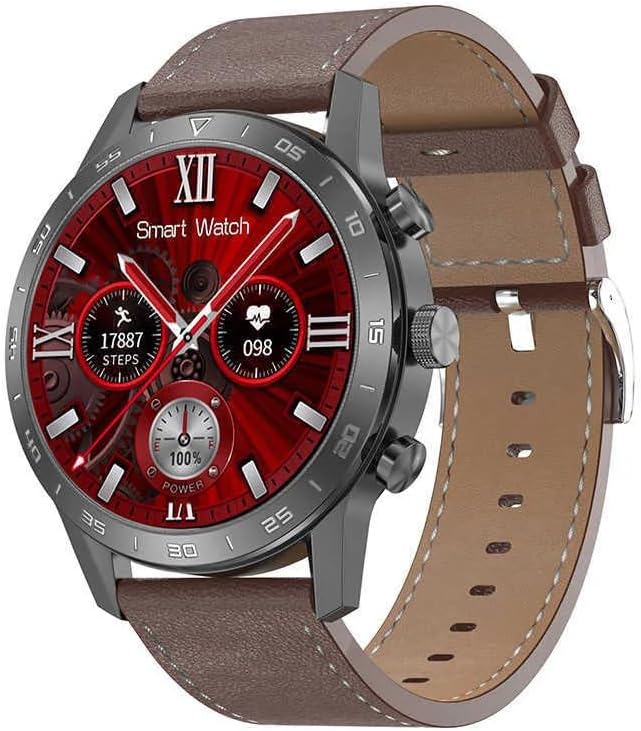 ISPEKTRUM iS70 Smart Watch for Men, Bluetooth Call & Text, 1.4″ AMOELD Screen Activity Fitness Tracker Heart Rate Sleep Monitor Pedometer Waterproof Smartwatch for Android iOS iPhone Samsung