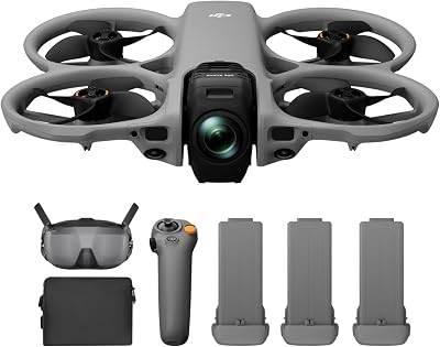 DJI Avata 360 Combo Motion Fly More, Drone con fotocamera 360° 8K | Imaging 360° da 1 pollice, 8K/60fps HDR, Goggles N3, RC Motion 3, Easy ACRO, 3 batterie, Paraelica