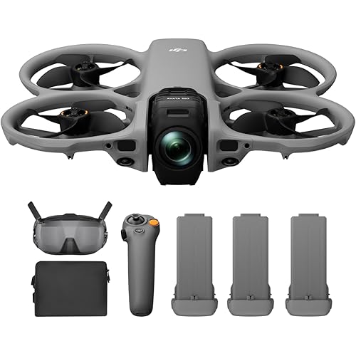 DJI Avata 360 Motion Fly More Combo, 360° Drone With 1-Inch 8K 360° Imaging, 360° Camera Drone With Propeller Guard. Includes Goggles N3 and RC Motion 3 for Intuitive Motion Control and Easy ACRO