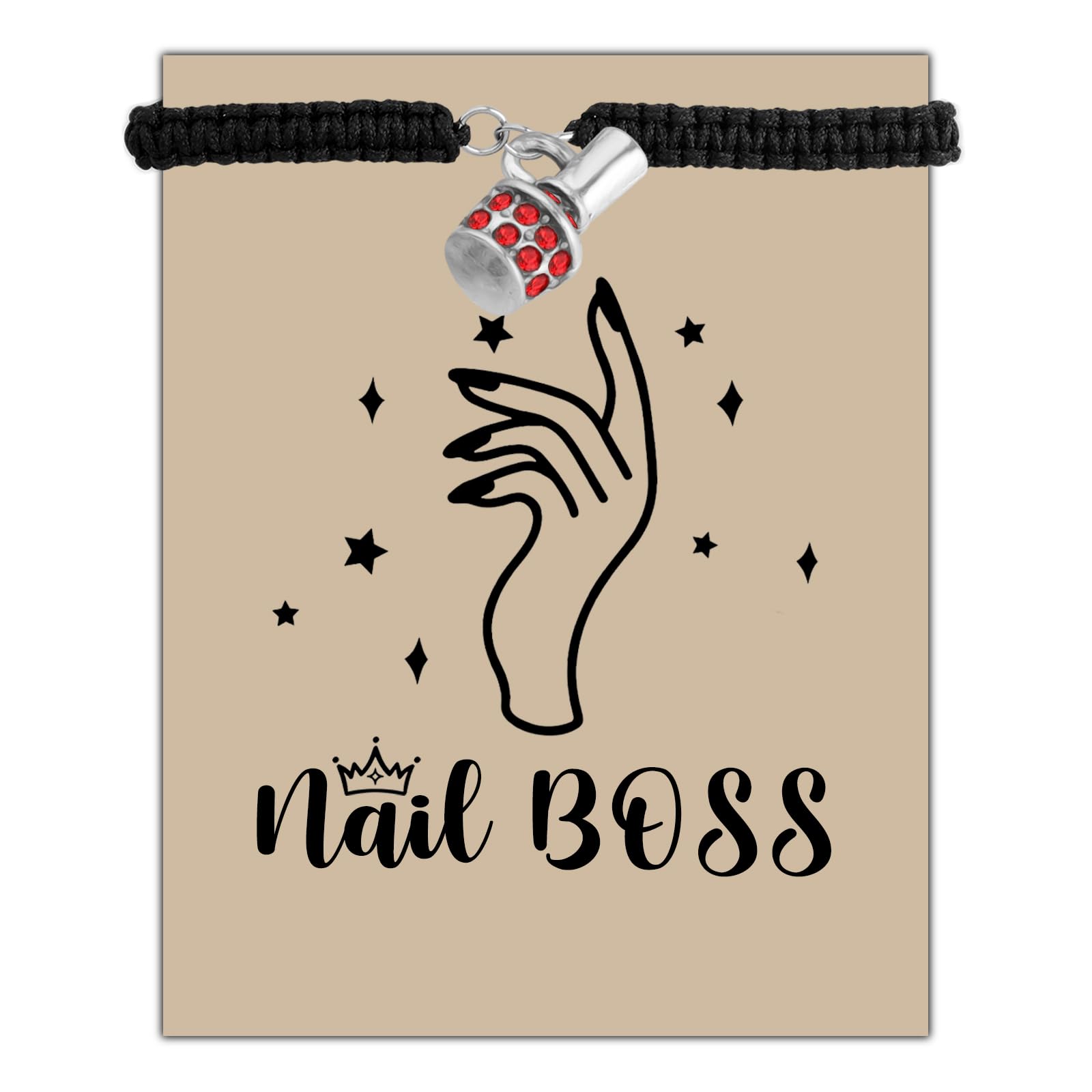 CHOORO Nail Technician Gift Nail Tech Jewelry Nail Boss Adjustable Bracelet Nail Artist Gift Inspired Gift for Manicurist