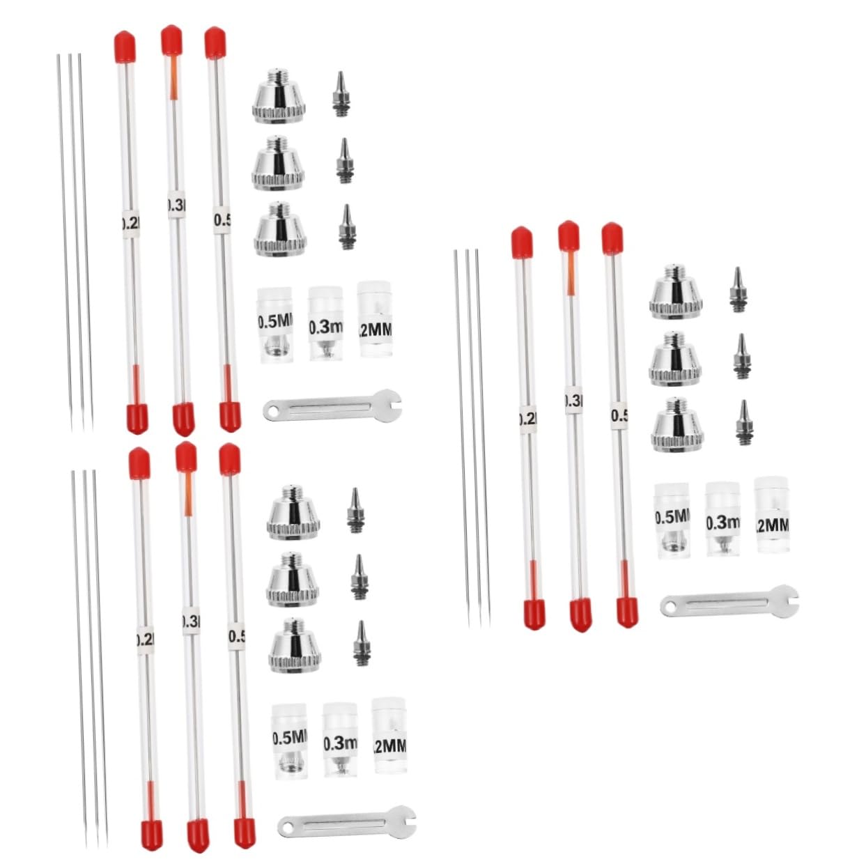 Kit complet de réparation d'aérographe pour éliminer les fuites et buses cassées de peinture - 8