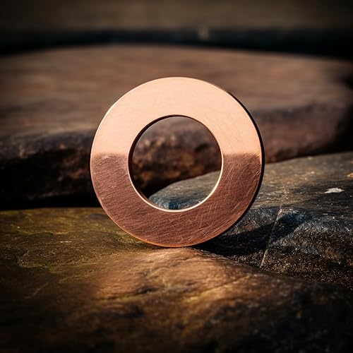 Miniatura 7 de Anillo de sellado de cobre para arandela plana M8, 0.315 in ID 0.472 in OD 0.039 in de grosor, junta de sellado métrico, 100 piezas