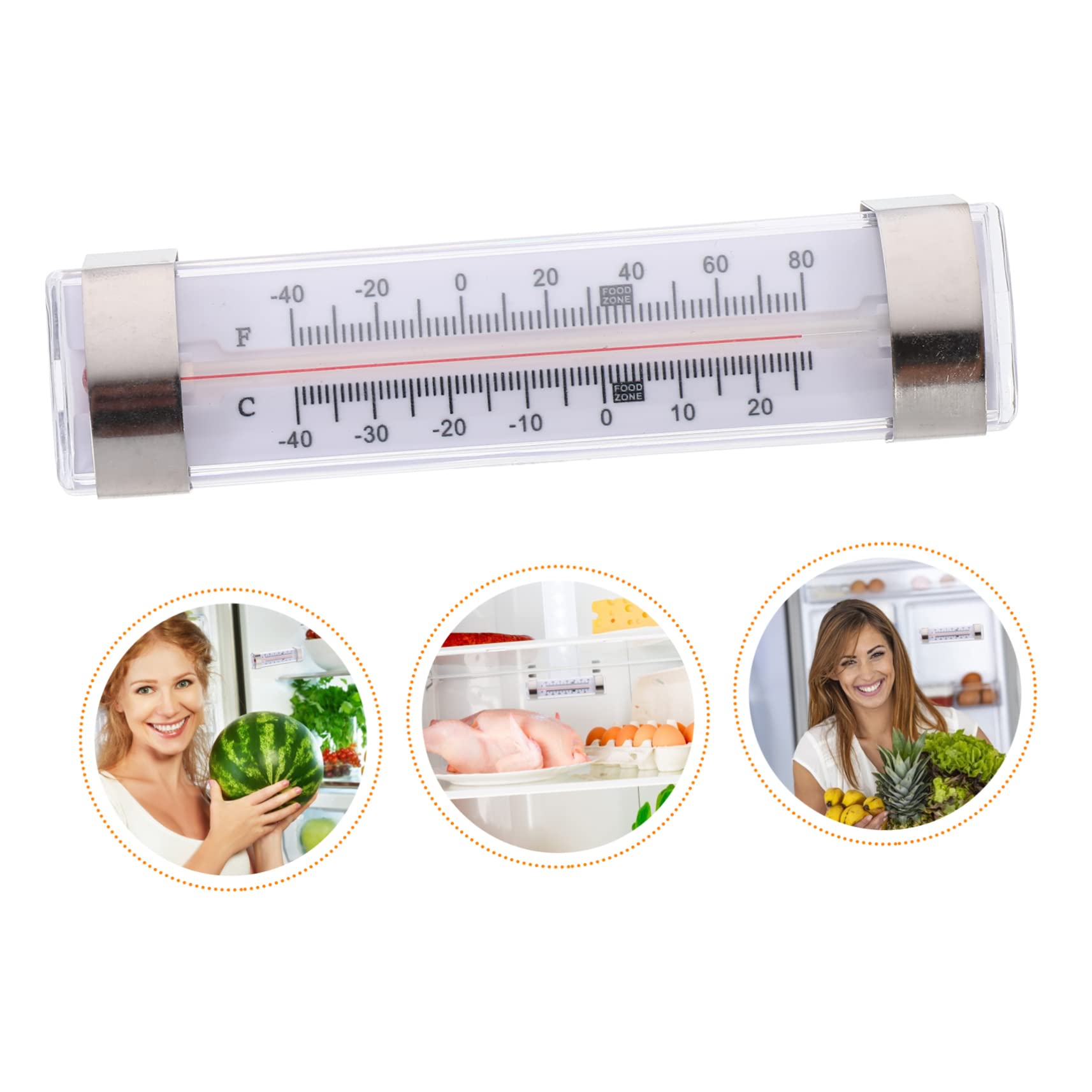 COLLBATH 6 Stück Packung Präzises Kühlschrankthermometer aus Verbundmaterial Einfach zu Bedienen für Supermärkte und Gefriertruhen Hochgenaues Temperaturmessgerät