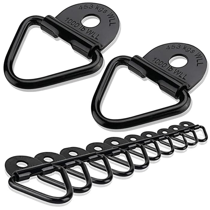 Buy Eidoct 12 Pack VRing Tie Down Anchors, Heavy Duty Steel V Ring