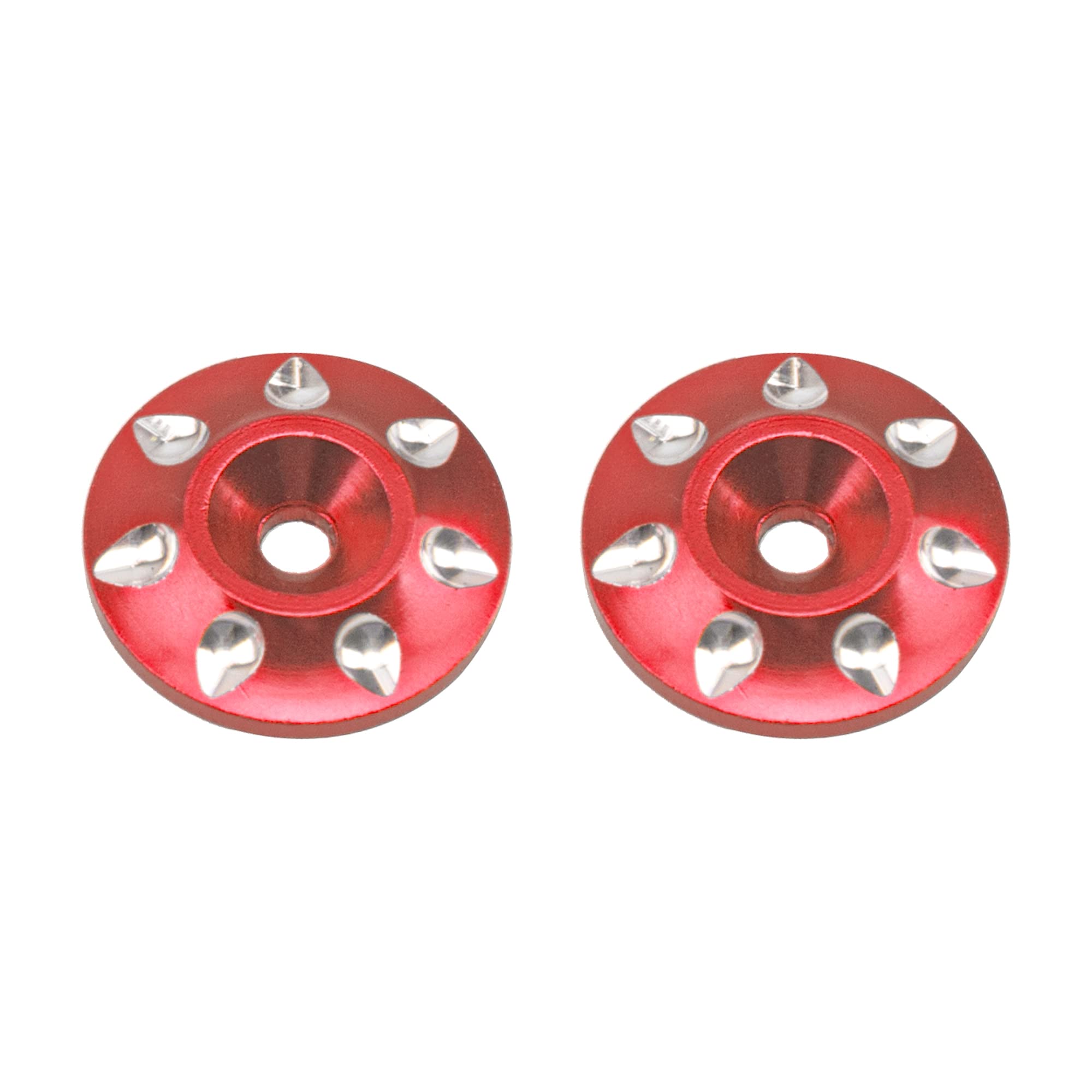 Naughty Boy RC Aluminum Wing Mount Buttons / Stay Washers - Pair, Fits 1/8 1/10 Buggy, Universal