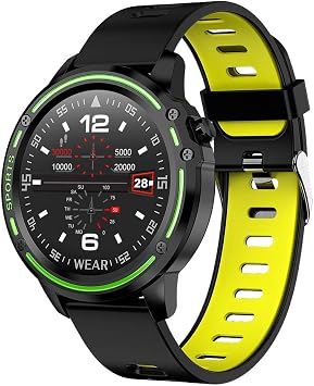 Smartwatch Padgene Reloj Inteligente IP68 Impermeable Bluetooth con  Múltiples Deportes, Pulsómetro, Monitor de Sueño, Notificación de Llamada y  Mensaje para Android e iOS (Negro Amarillo) : Amazon.es: Electrónica