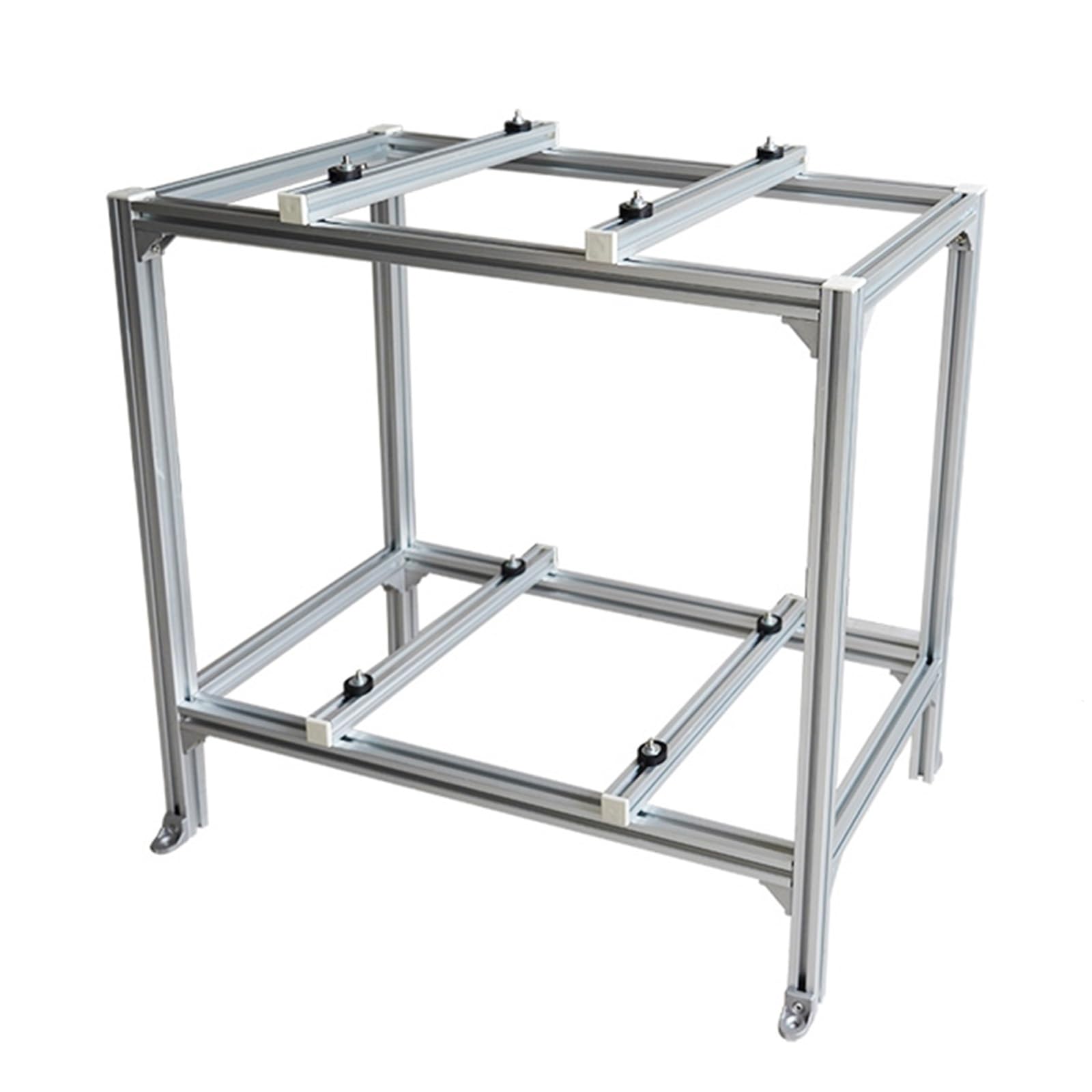 Staffe per Condizionatore Esterno Doppio Livello, Staffa di Supporto con Cuscinetti Antivibranti, Barra Trasversale, Alluminio, Utilizzabile con Sistemi Mini Split(80x40x88cm/31x16x35in)