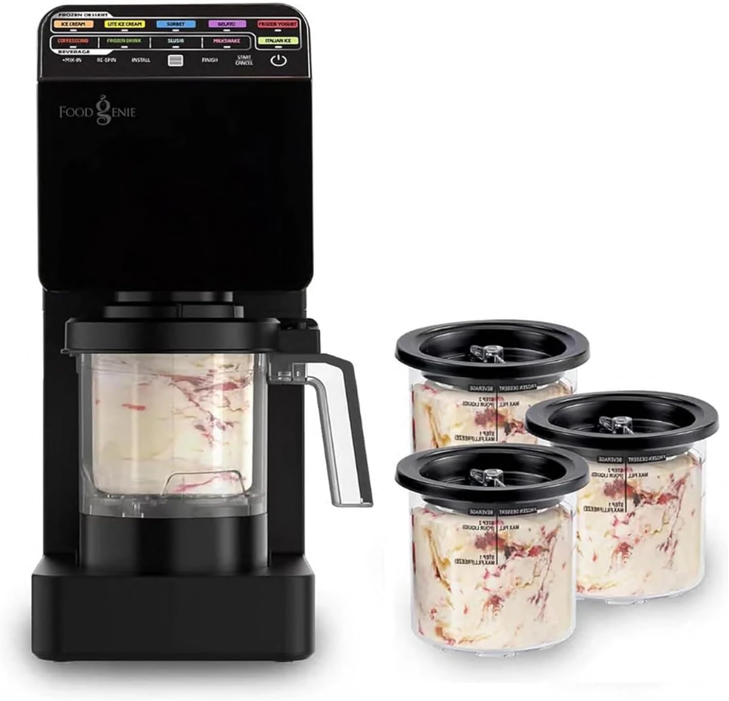 Ice Cream Maker – 11-in-1 Frozen Treat Maker for Ice Cream with 3 Pints, Gelato, Sorbet, Milkshakes & Smoothie Bowls | 800W, 11 One-Touch Programs, Technology | Keto, Vegan, Dairy-Free Options