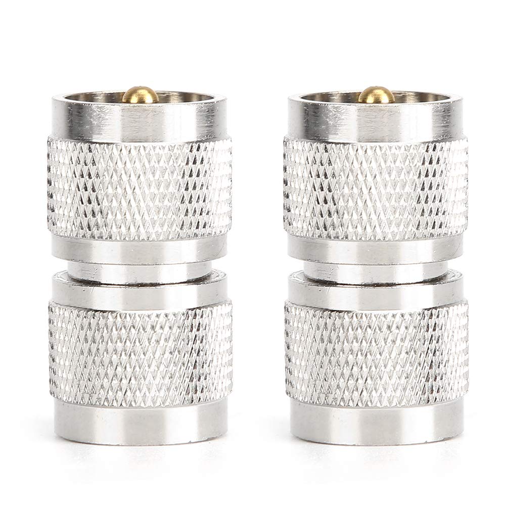 2 Connettori Coassiali PL259 UHF Maschio-Maschio In Ottone 50 Ohm - Adattatori RF