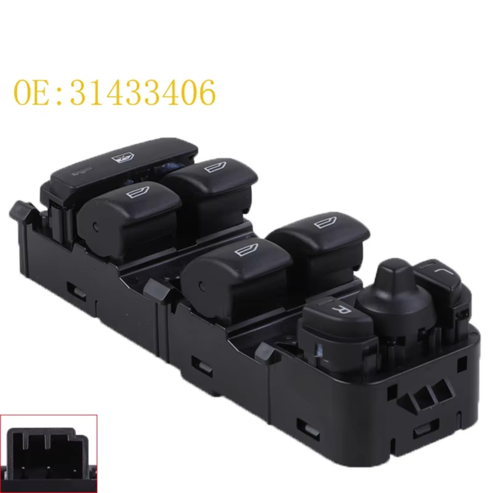 Compatible Con VOLVO XC90 XC60 V90 V60 S90 Car 31433406 Alimentación Para El Controlador Maestro Botón De Control Ventana Botón De Interruptor De Elevación Coche Interruptor Ventana