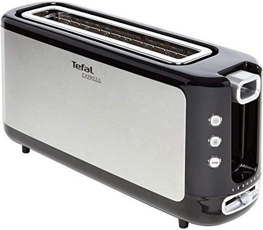 Tefal broodrooster Express 37 x 18 x 10 cm, roestvrij staal/zwart TL365ETR
