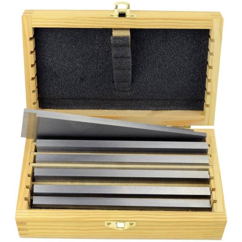 Jeu de cales de fraisage par paire au pas de 5 mm - Section L x l : 160 x 8 mm, Hauteur 10 à 40 mm