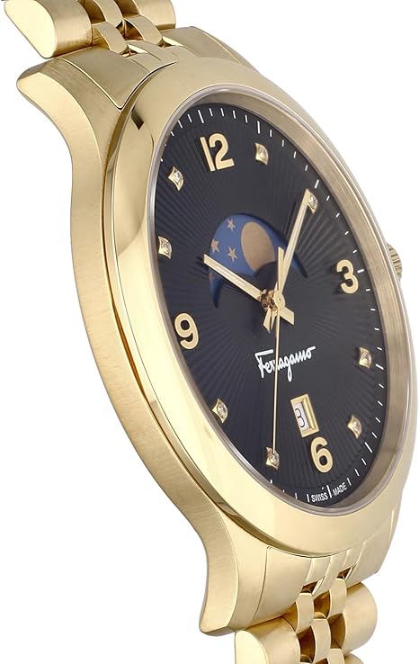 Amazon | [フェラガモ] 腕時計 DUO MOONPHASE デュオ ブラック