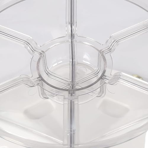 Miniatura 8 de Dispensador giratorio de arroz y granos de 360, contenedor de almacenamiento sellado de 6 compartimentos con dispensación de un botón para