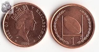 SHFGHJNM Coin Collecting Collectible Display Isle of Man 1 Penny Coin 1996 Edition KM588