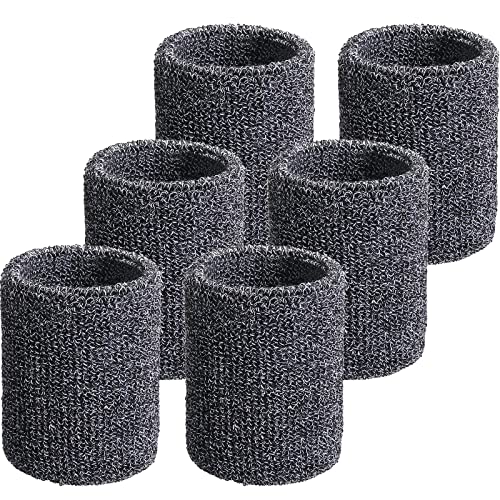 Image of Willbond Wrist Sweatbands, Sports Sweatbands for Competition, Sweat Absorbent, for Basketball, Tennis, Football, Running and Work (Pack of 6)