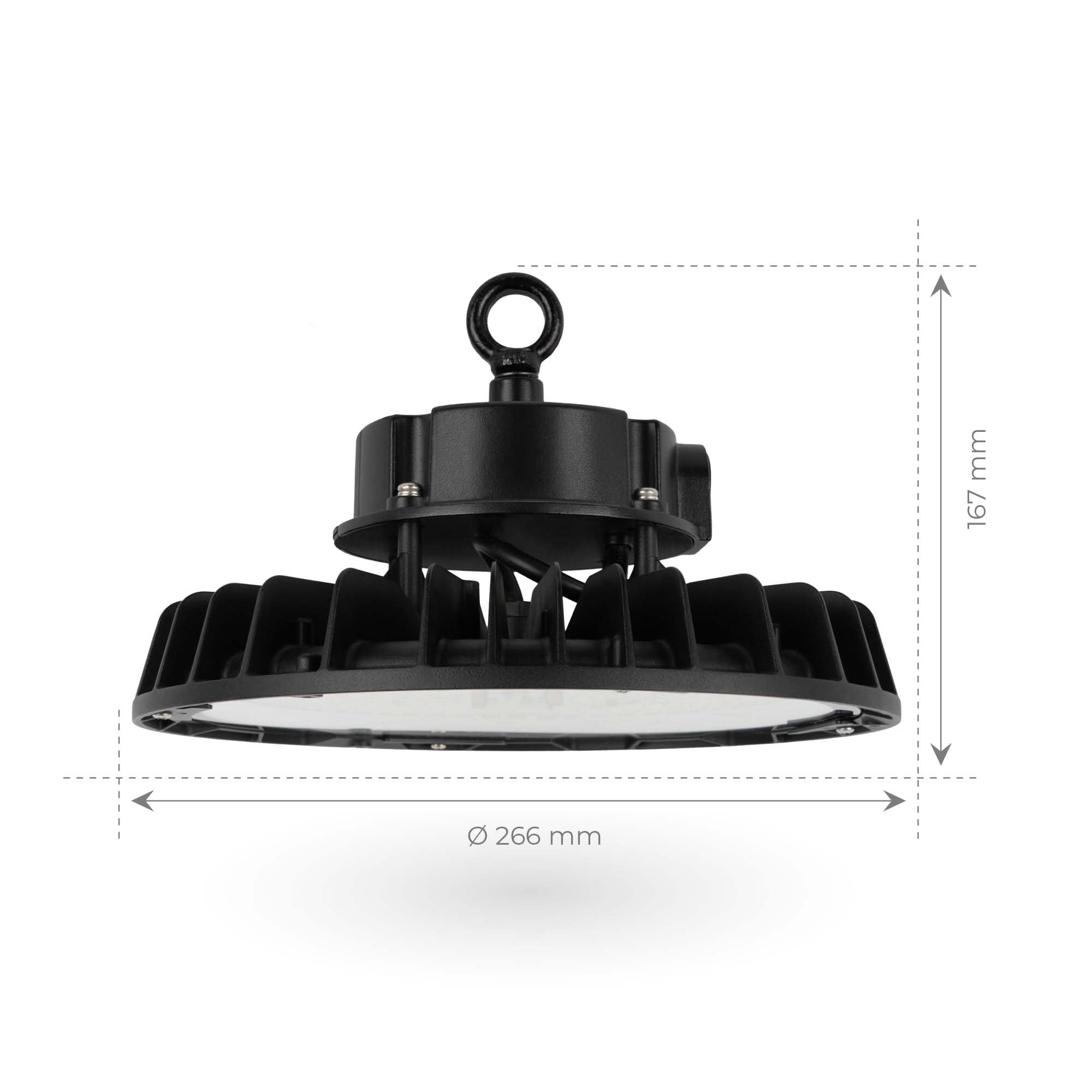 Ledvion LED Hallenstrahler 200-160-120W 175lm/W 4000K Dimmbar IP65 | 175 lm/W, dimmbar in 3 Stufen, IP65, 5 Jahre Garantie