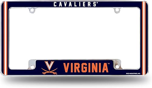Miniatura 87 de Rico Industries NCAA Classic 12" x 6" Chrome All Over Automotive License Plate Frame for Car/Truck/SUV