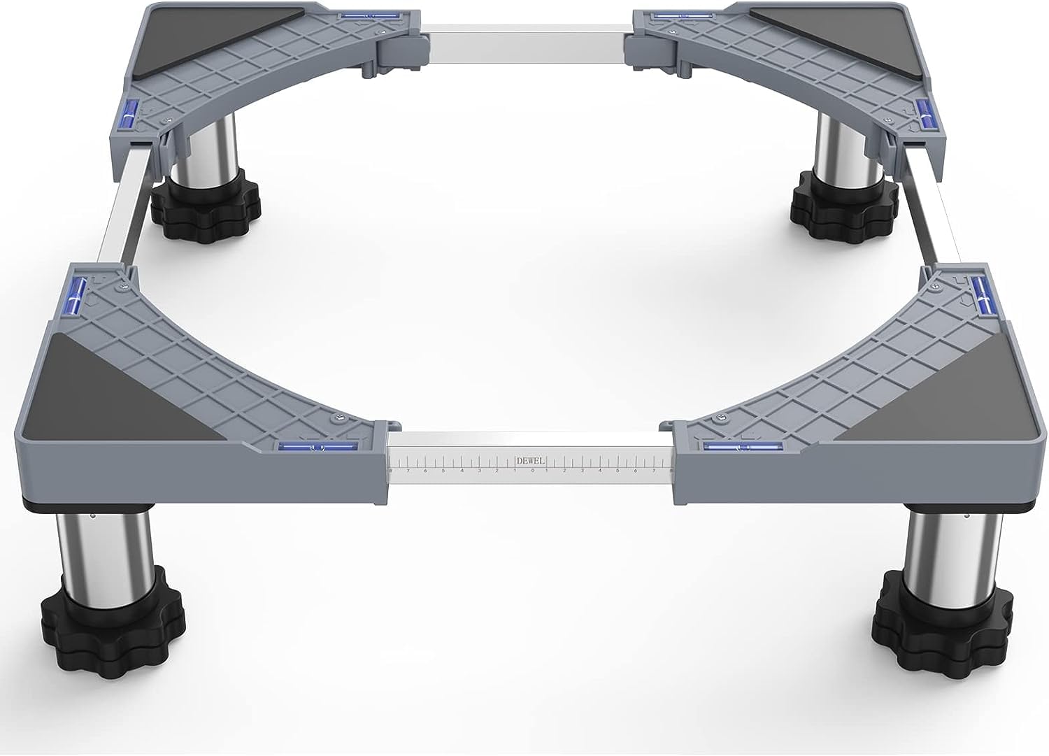 DEWEL Base para Lavadora, Base Ajustable para Frigorífico, Lavavajillas, Congelador, Mueble de Cocina y Electrodomésticos Estáticos (Ajustable 45-67 cm, Altura 13-17 cm)