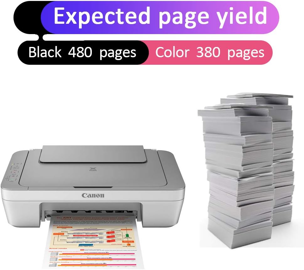 Exclusive PFKink Replacement Ink for Canon Pg-245Xl 245 Cl-246Xl 246 PG-243 CL-244 to use with Pixma MX492 MX490 MG2420 MG2520 MG2522 MG2920 MG2922 MG3022 MG3029 (1Black&1Color)