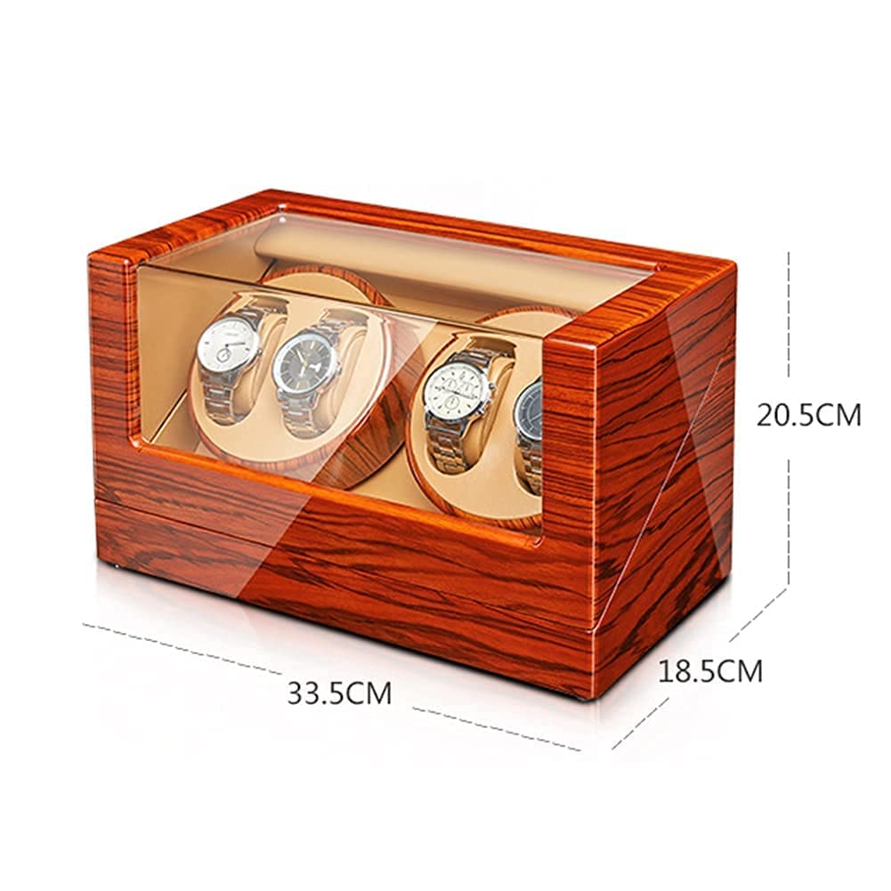 Uhrenbeweger, automatische Uhrenbewegerbox mit leisem Motor, 5 Rotationsmodi, Displayhalter, Organizer, Aufbewahrungskoffer für die meisten Armbanduhren, Uhrenbeweger