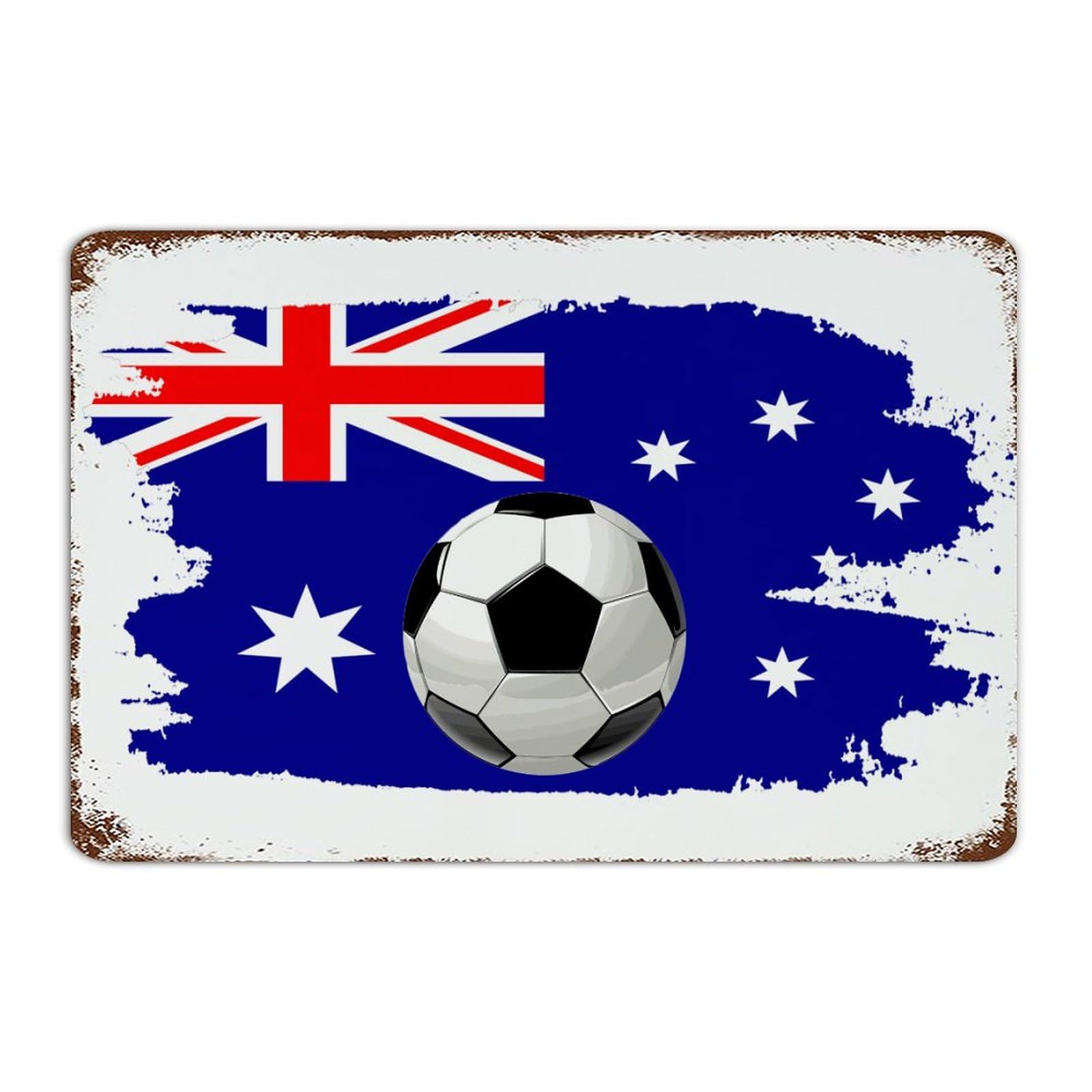 Panneau métal football australien vintage déco murale vintage