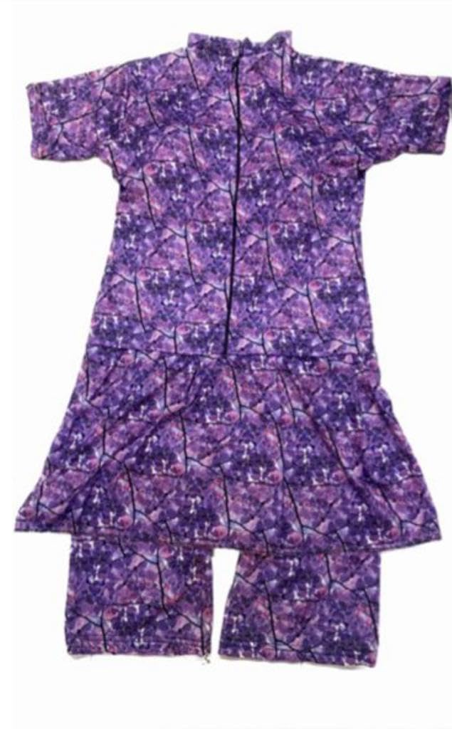 SoftSwiss(XL – 5XL One Piece Swimming Dress for Women with Pads and Open Front Zip | Swim Suit | Swimwear | 4 Way Lycra Fabric I Random Print