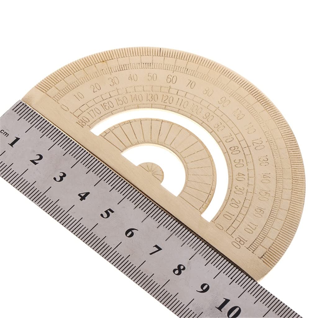 JSEIAJB Building Brass Protractor Ruler Angle Measure Tool Super Carpenter Clear Ruler