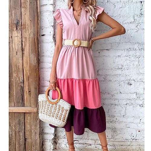 QIUMING Ceinture Femme Paille Tressée Été PP Paille Tissé Boho Robe Décorative Vacances – vue 4
