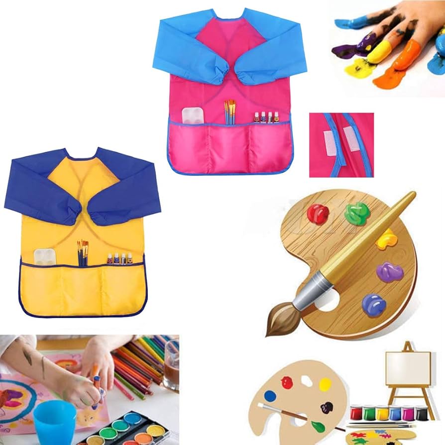 Amazon.com: Zkptops 2 Pack Kids Art Smock Colorful