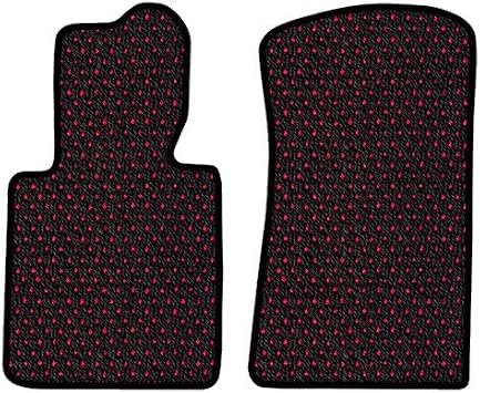 Automotive - The Original Coco Mats - Custom Fit Floor Mats Hand-Made in USA for Volkswagen 2011- 2016 A5 VW Beetle Classic 1.8T 2.0T TDI Diesel R Black Red Dot-line-Front Set-Two Piece