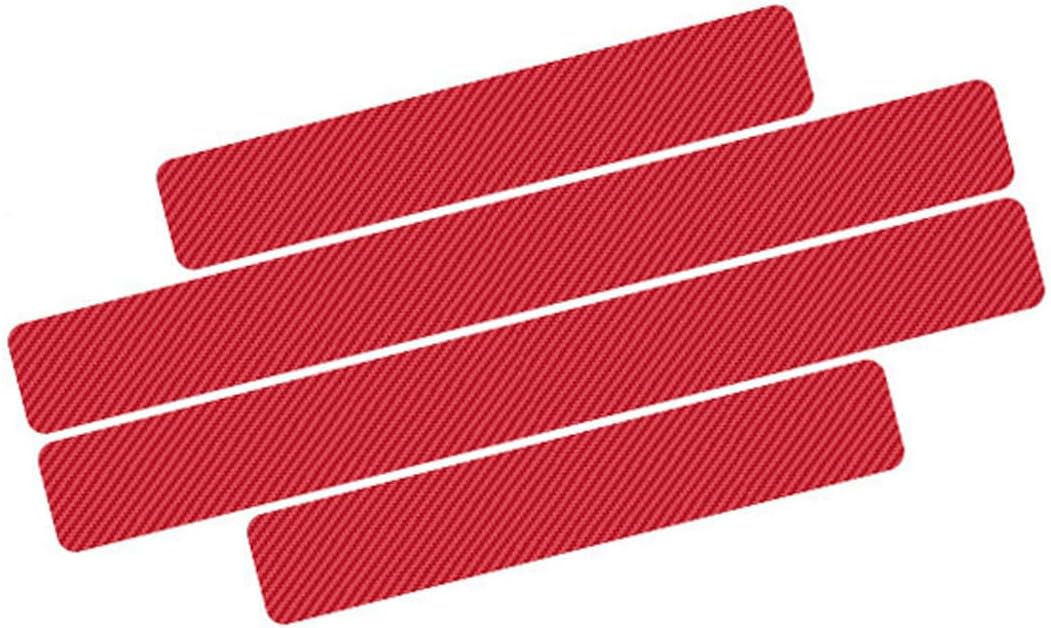 Car Door Sill Protector Strips Kick Plates for Renault Captur II (2019–2024),Threshold Protective Film Threshold Edge Entry Guard Stickers,A/RED