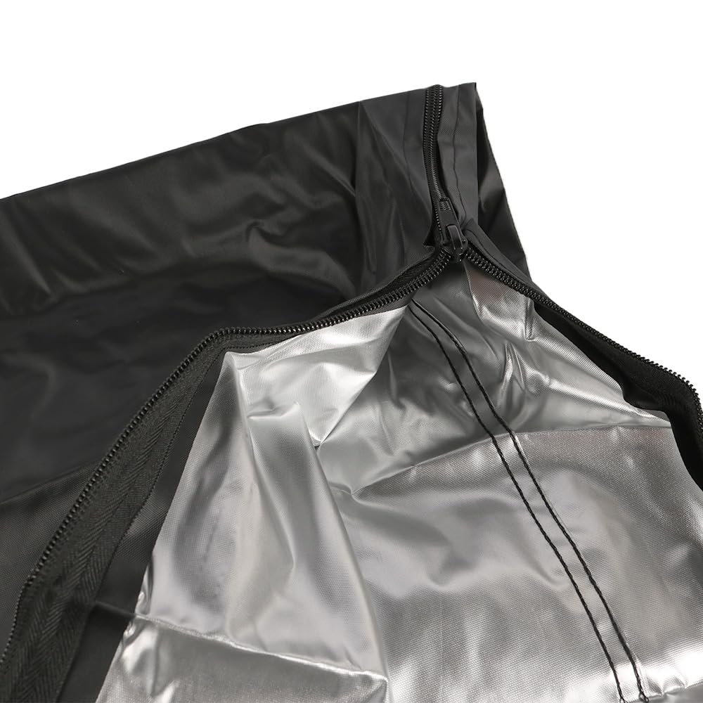 NUZAMAS Cubierta de calefacción de patio de 226 x 85 x 48 cm, cubierta resistente para calefacción exterior, impermeable, resistente al viento, cubierta protectora contra rayos UV, para calefacción