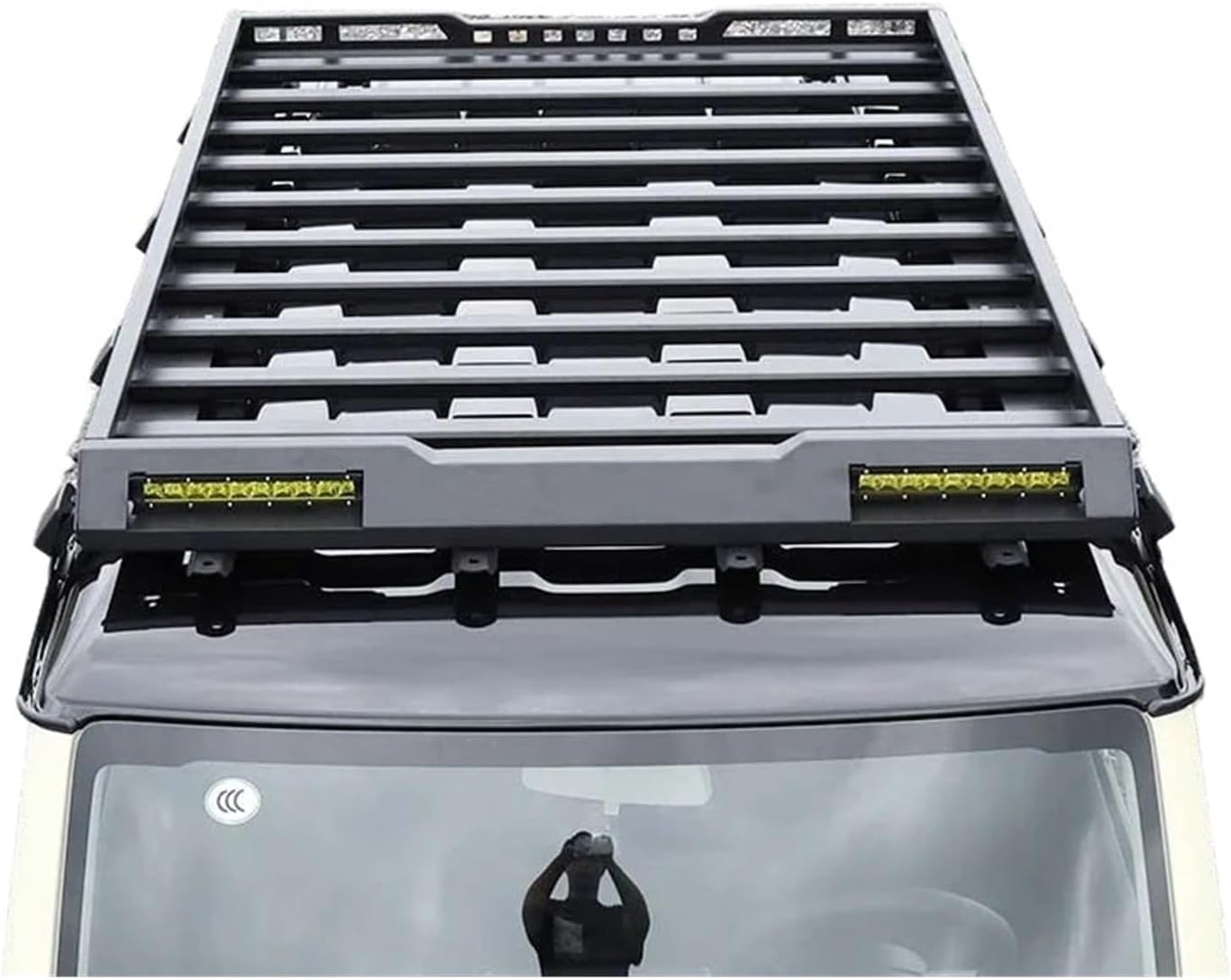 Roof Rack Basket Rack Basket Top Cargo Carrier Compatible for Suzuki Jimny 2023-2024