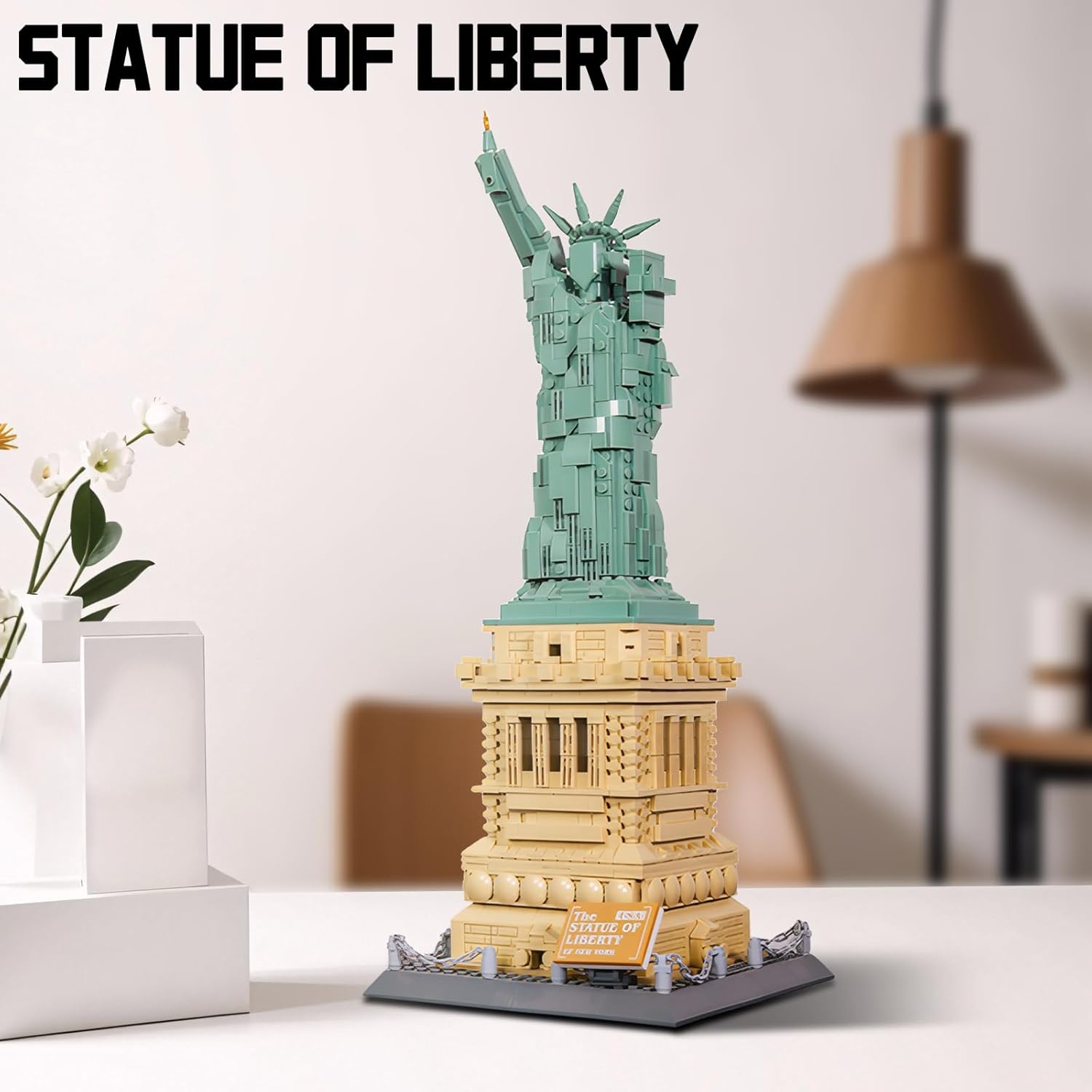 Statue of Liberty Building Blocks Sets Collectible New York City Architecture Souvenir Model World Famous Landmark Building Kits Toys Gift for Adults Kids and Teens 1409PCS - Image 4