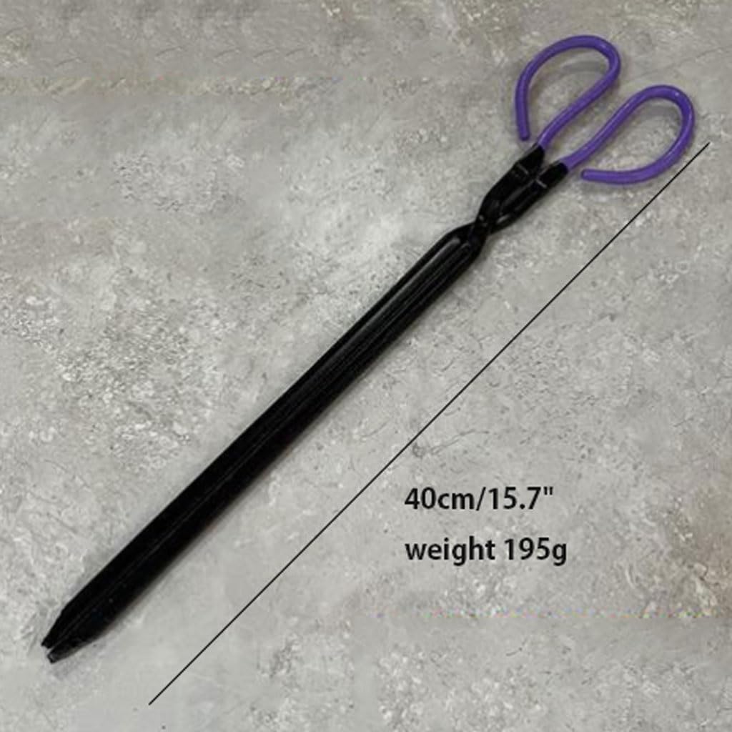 Pinzas para leña con superficie negra, pinzas de madera resistentes para chimenea, hoguera y estufa de leña, para uso interior y exterior (40 cm)