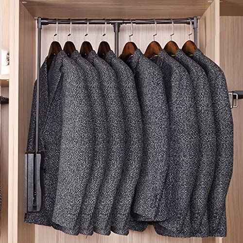 Percha extraíble ajustable con elevador de rieles para ropa de hogar 3