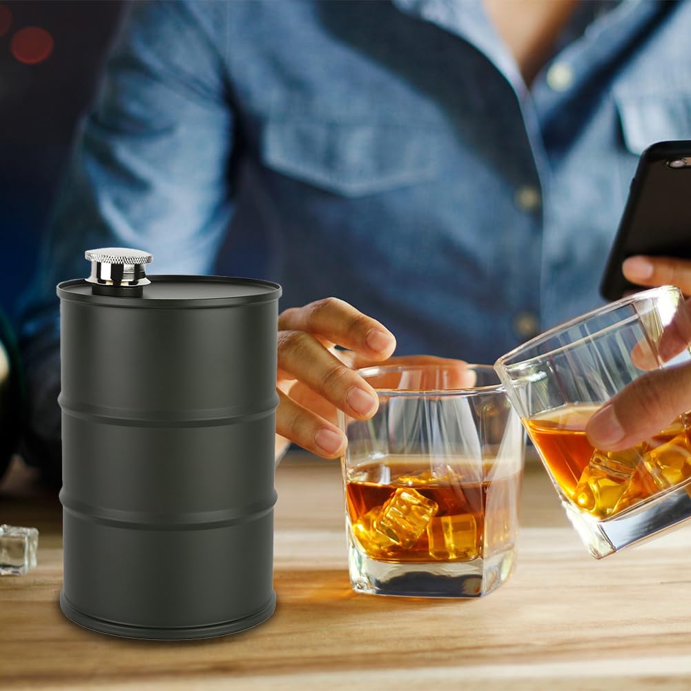 Beer Barrel Wine Flasks For Liquor, 700ml Portable Stainless Steel Beer - View #7