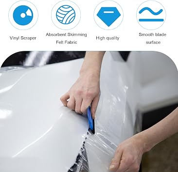 4 Pcs Vinyl Wrap Squeegee Tool, Felt Vinyl Squeegee Tool, Car Wrap | Vinyl Wrap Squeegee Tool, Felt Vinyl Squeegee Tool, Car Wrap Squeegees Applicator Scraper for Film Installation