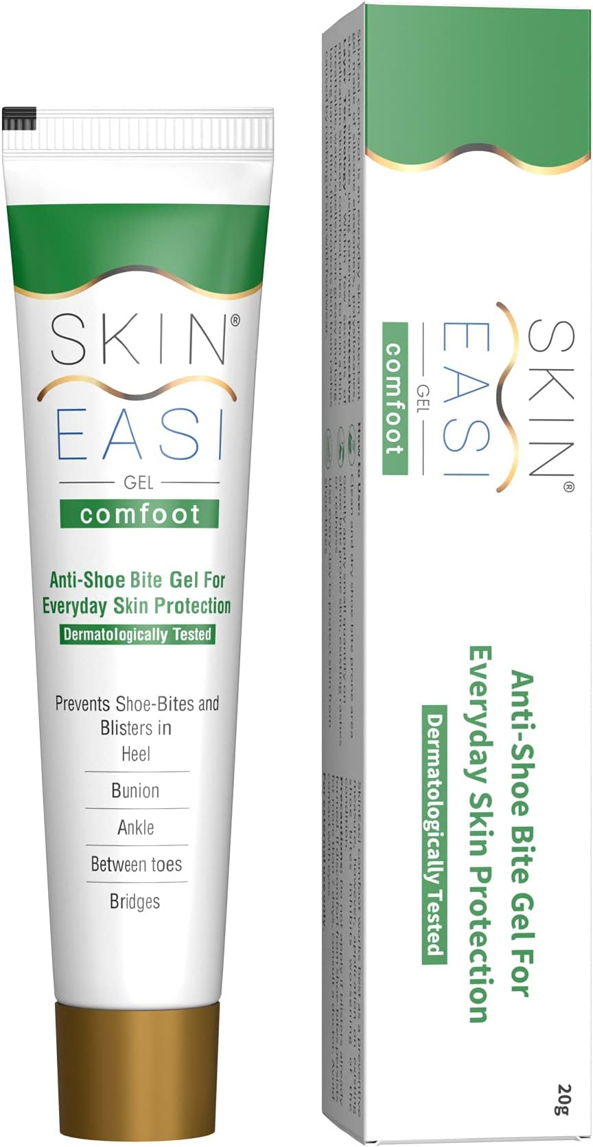 Amaterasu Skineasi Comfoot, Anti Shoe-Bite Gel, Patented Solution for Painful Shoe-Bite, Everyday Skin Protection, 20 Gram