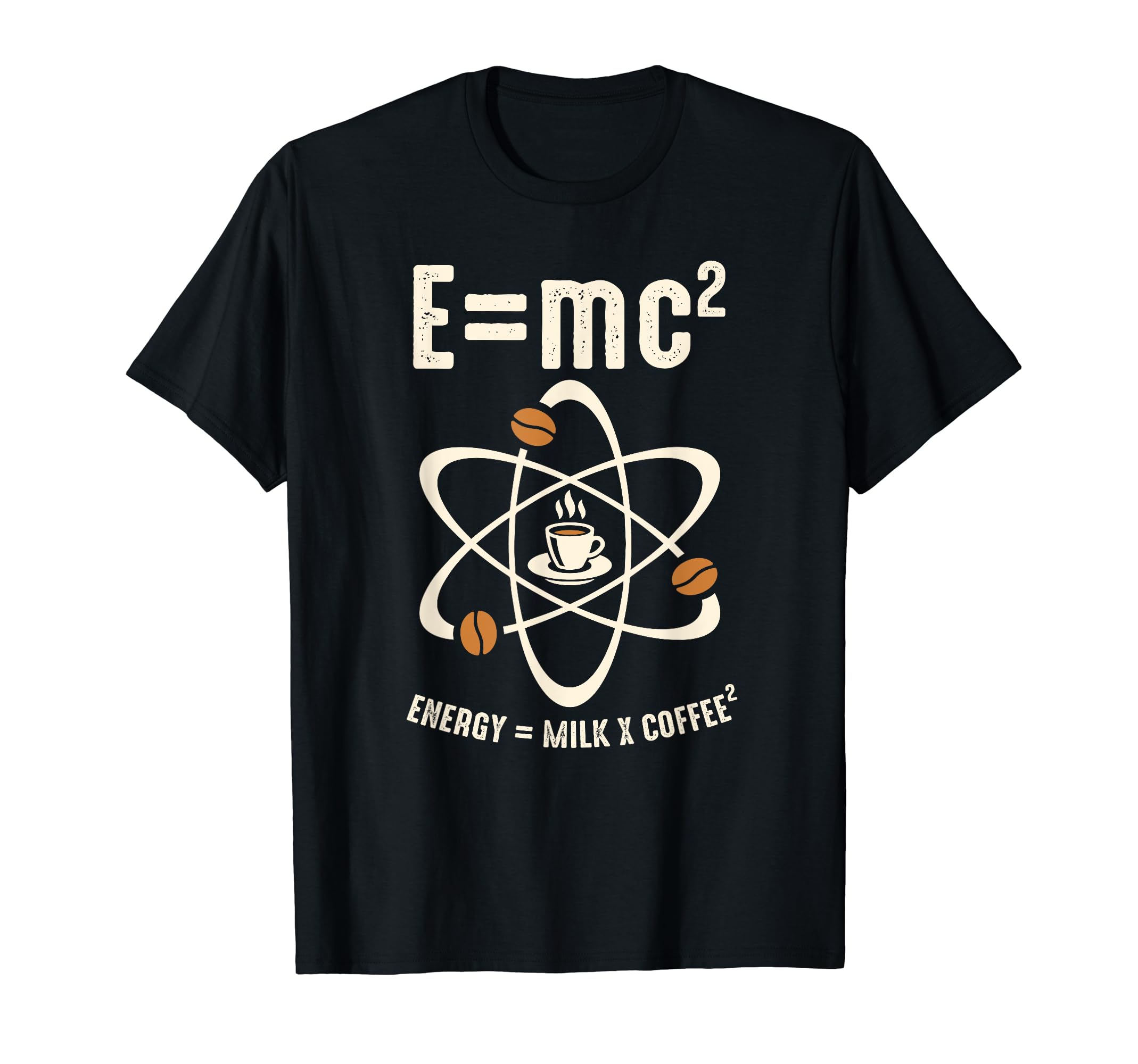 Funny Novelty Collection T-ShirtsE=MC2 Funny Science Barista Coffee Energy Milk Coffee Gift T-Shirt