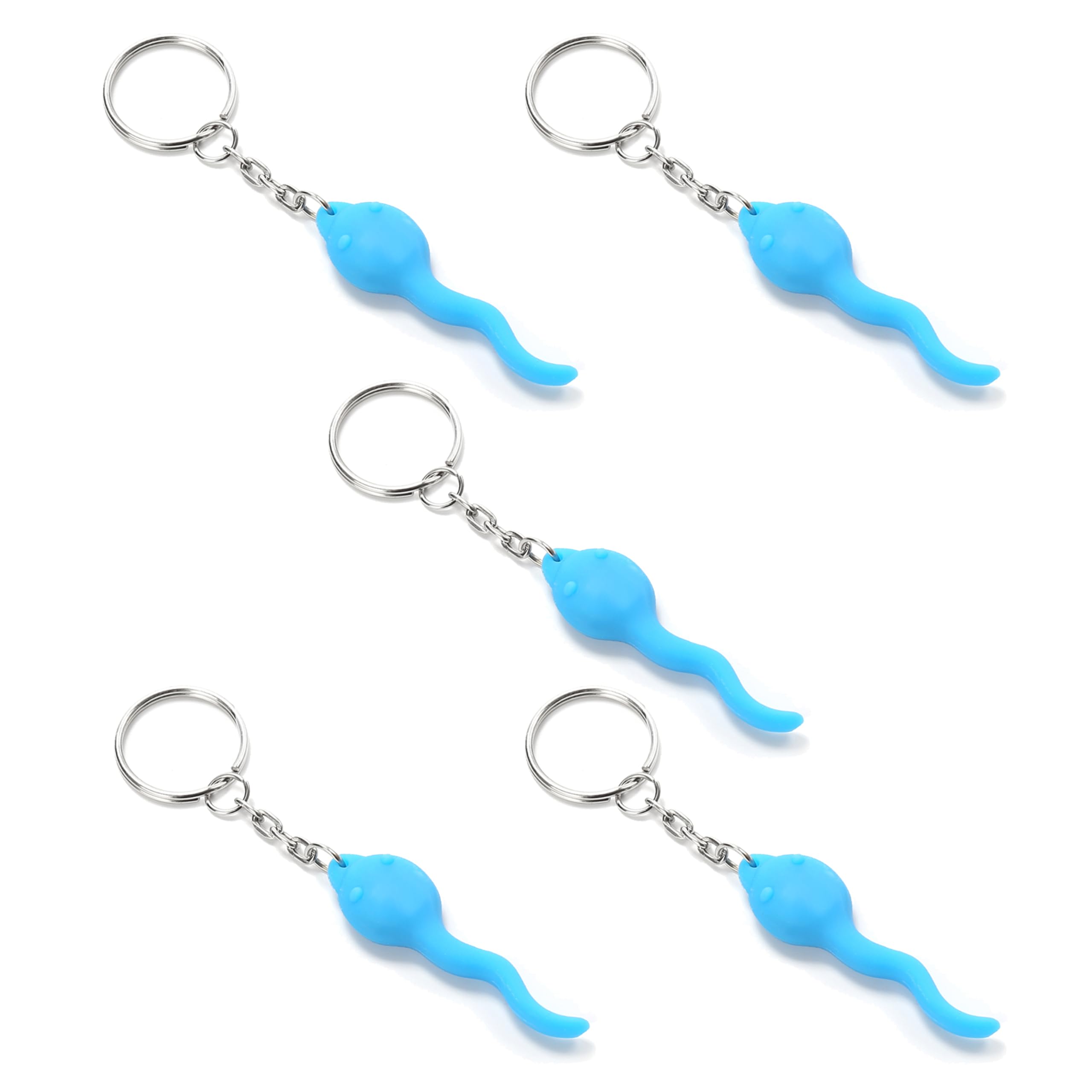 We Show Pride Sperm Shaped Keychain Blue (Pack Of 5)