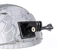 Vista 2 de Picatinny Rails Airsoft Rail Casco Excavadora Mounts Adaptador de soporte para cámara de acción GoPro (2 negro)