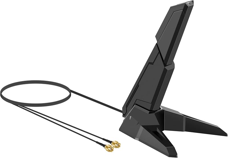 External 2.4G/5G/6GHz WiFi 6 6E Tri-Band Magnetic Base Replacement Antenna for GIGABYTE AORUS Z790 B650 B550 B450 B560I ASUS ROG Strix, AORUS PRO AX/AORUS PRO X Series, Slinkdsco